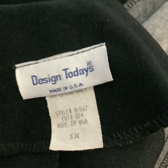 VINTAGE DESIGN TODAYS JACKET 1X BLACK WITH ANIMAL PRINT BUTTON FRONT MADE IN USA - Picture 11 of 11